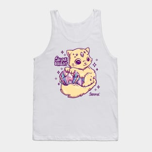 Cute Cat holding jewels to Shine bright Tank Top